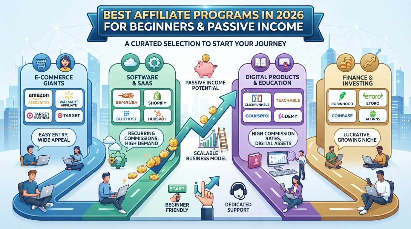 You are currently viewing Best Affiliate Programs in 2026 for Beginners & Passive Income