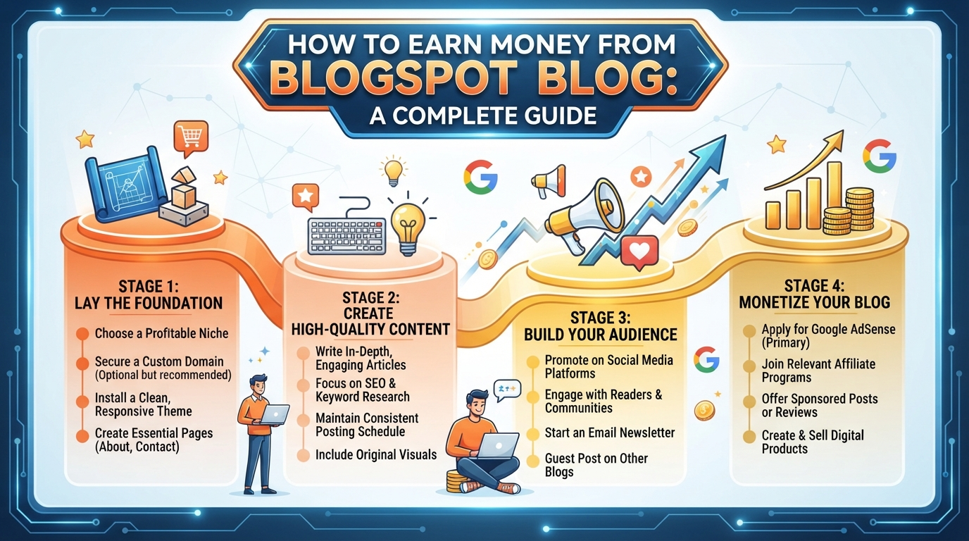 You are currently viewing How to Earn Money from Blogspot Blog (Complete Beginner Guide)